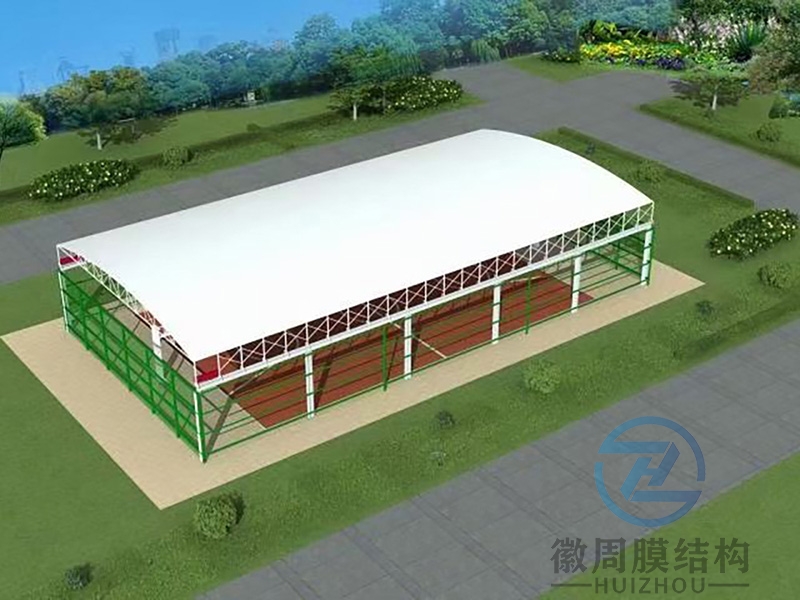 籃球場(chǎng)電動(dòng)遮陽(yáng)雨棚
